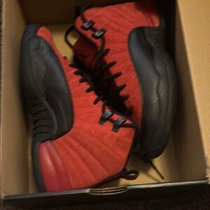 Red and Black High-Top Sneakers air Jordan 12